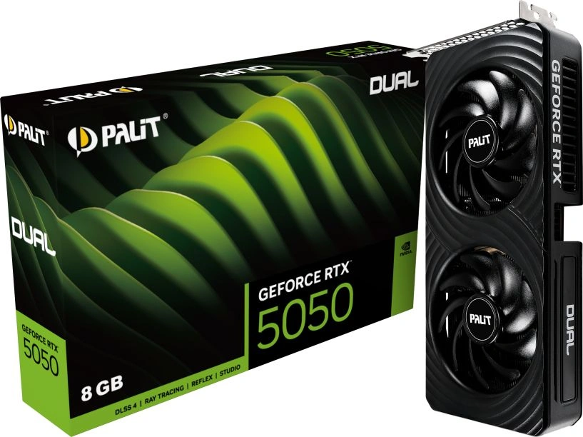Видеокарта PCI-E Palit <RTX5050   8GB DUAL > GDDR6 128b, HDMI DPx3 NE65050019P1-GB2070D