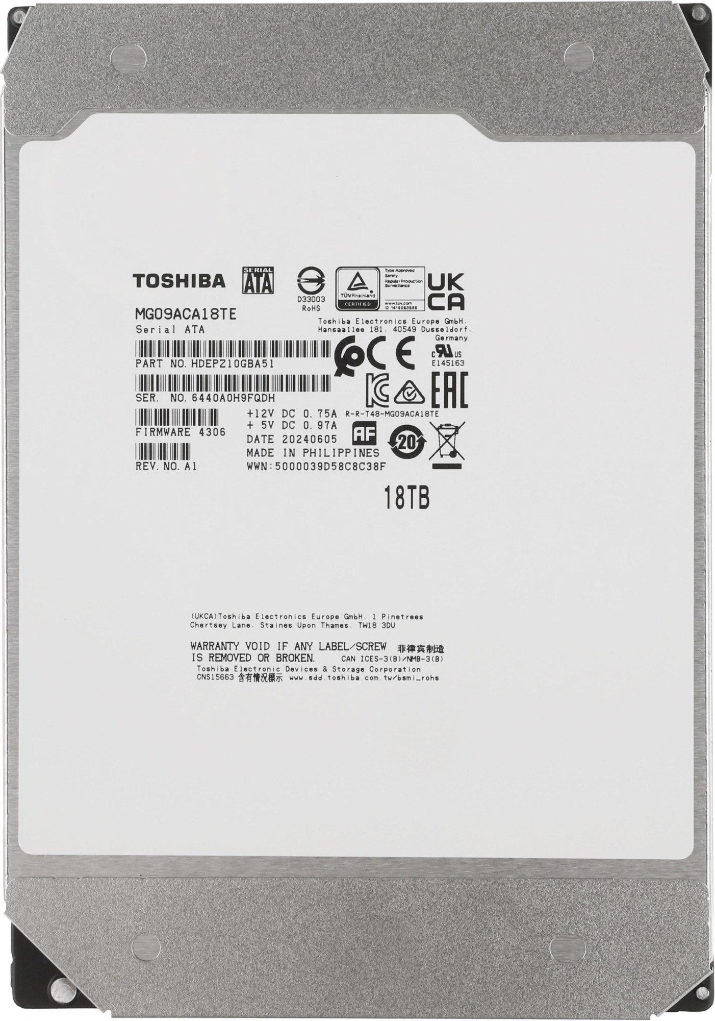 TOSHIBA MG09ACA18TE