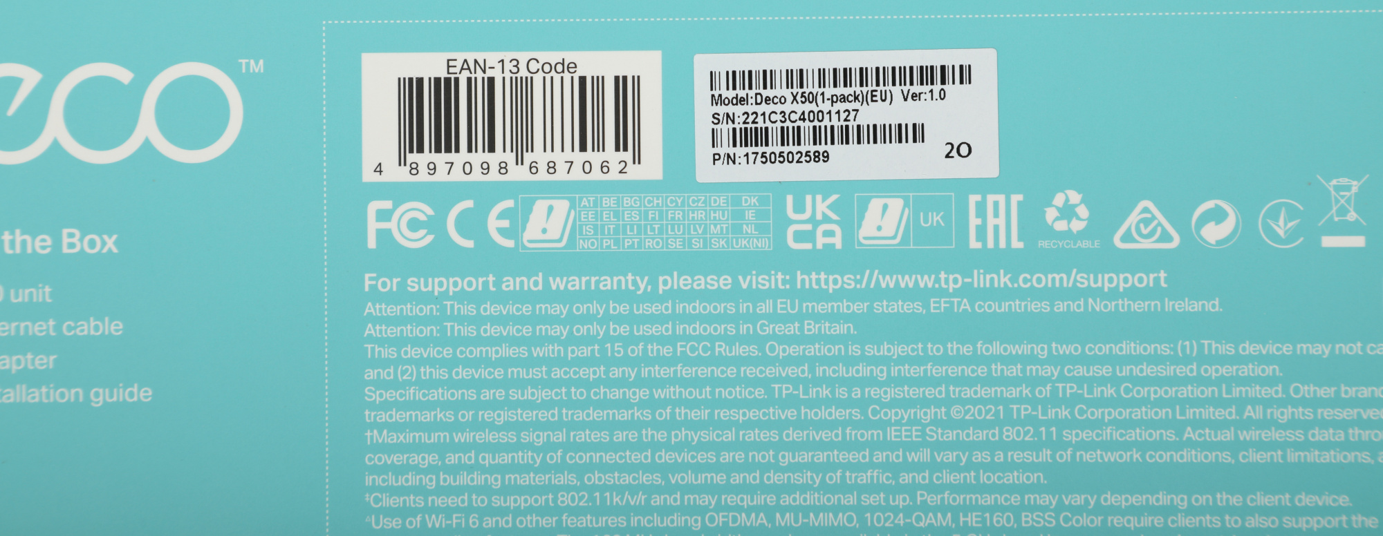 TP-LINK DECO X50(1-PACK) TP-LINK DECO X50(1-PACK)