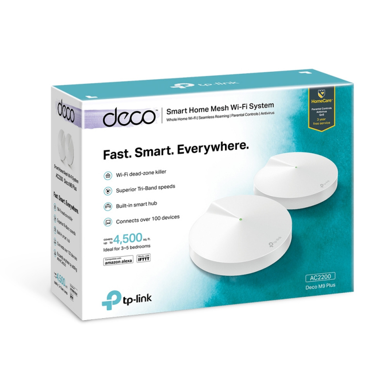 TP-Link Deco M9 Plus(2-pack) AC2200 Mesh Wi-Fi система для умного дома