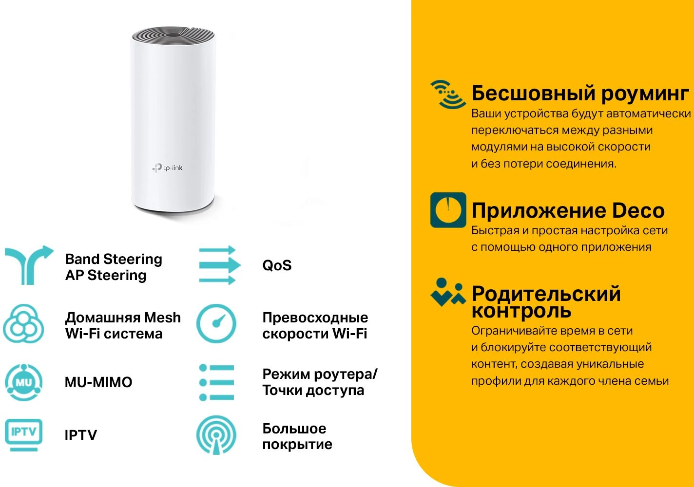 TP-Link Deco M4(1-pack) AC1200 Домашняя Mesh Wi-Fi система