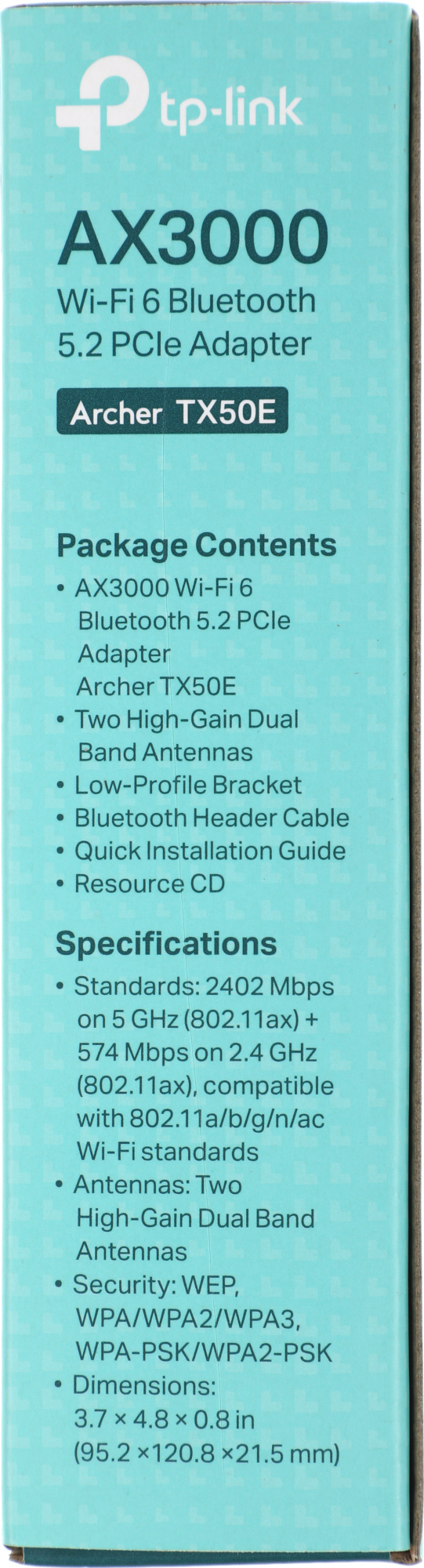 TP-Link Archer TX50E AX3000 Wi-Fi 6 Bluetooth 5.0 адаптер PCI Express