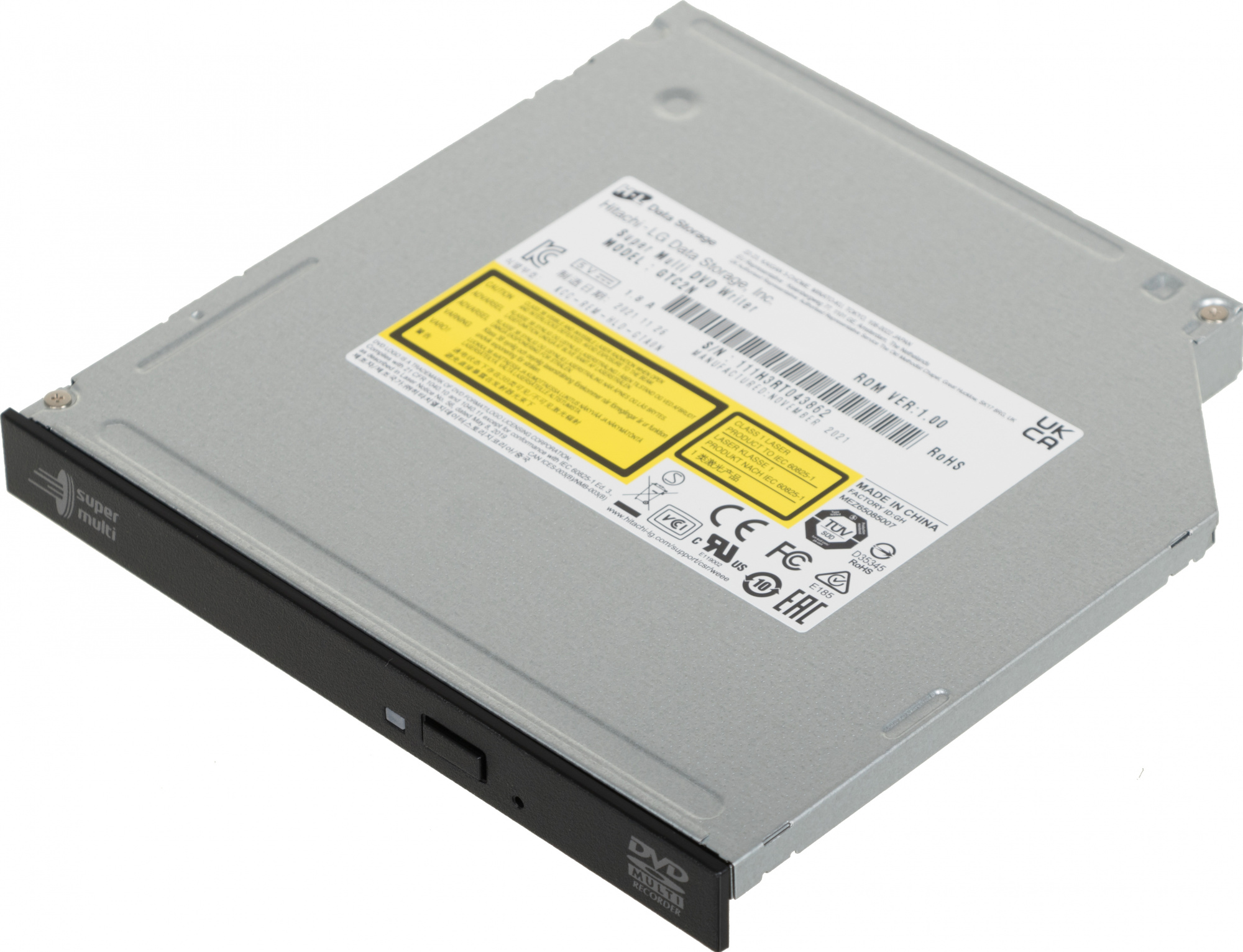 LG DVD-RW GTC2N, внутренний, SATA, slim, черный, OEM