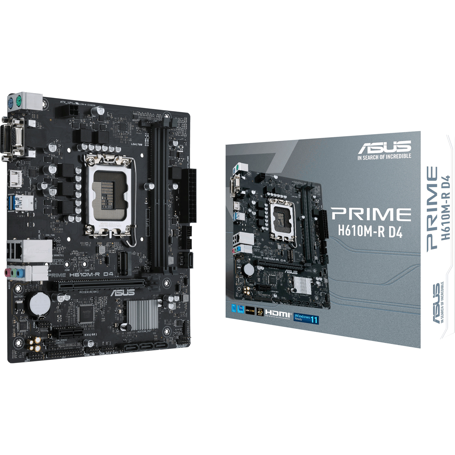 ASUS PRIME H610M-R D4-SI (90MB1B40-M0ECY0)