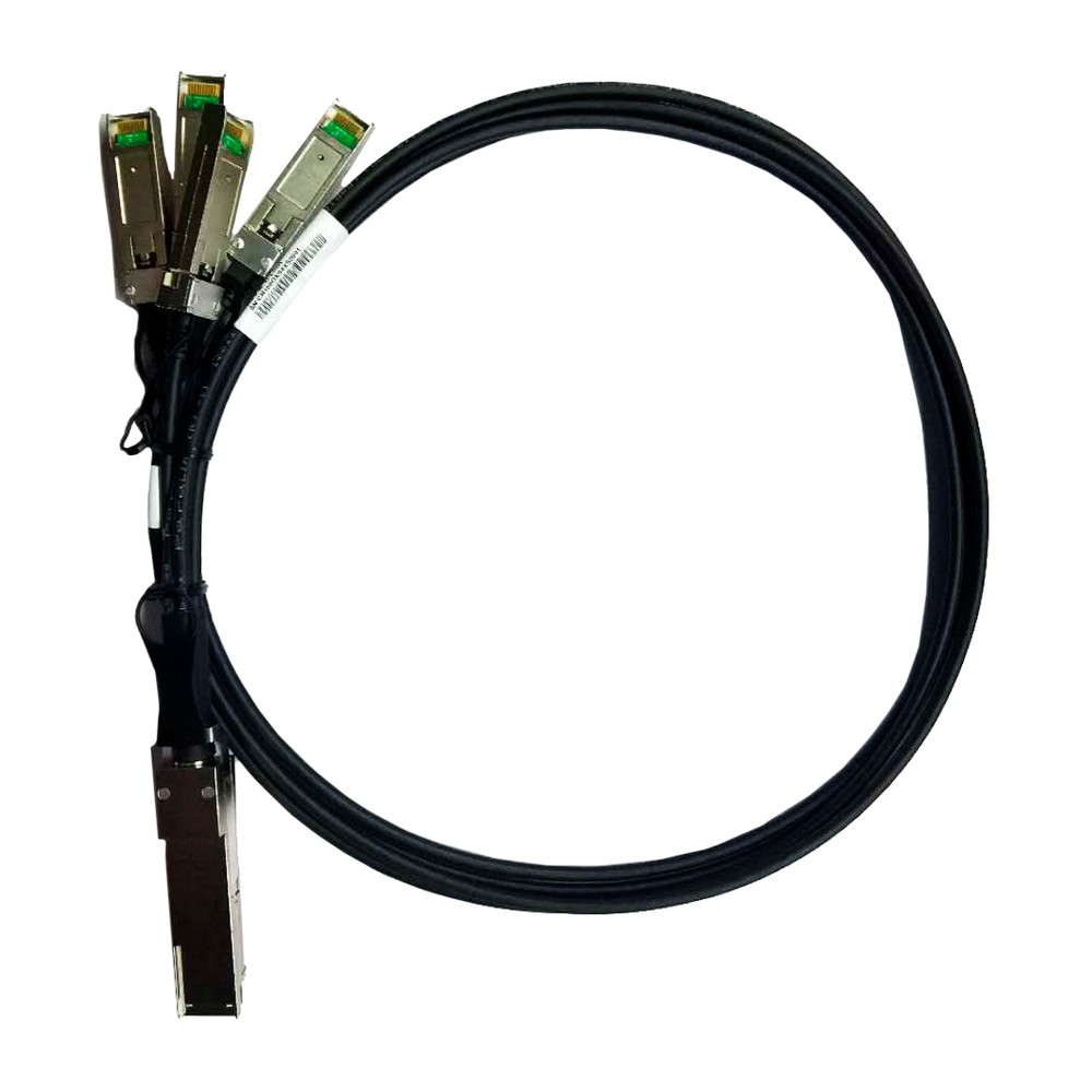 D-Link DEM-CB100QXS-4XS/C1A PROJ Пассивный кабель 40G QSFP+ длиной 1 м для прямого подключения с 1 разъемом QSFP+ и 4 разъемами 10GBase-X SFP+