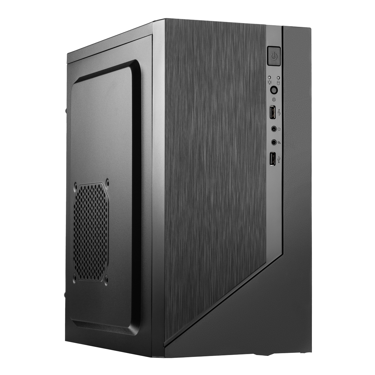 Foxline FZ-015-SX450R  " Forza mATX, 450W, 2xUSB2.0, Black, w/o FAN, 12 cm fan PSU, power cord"