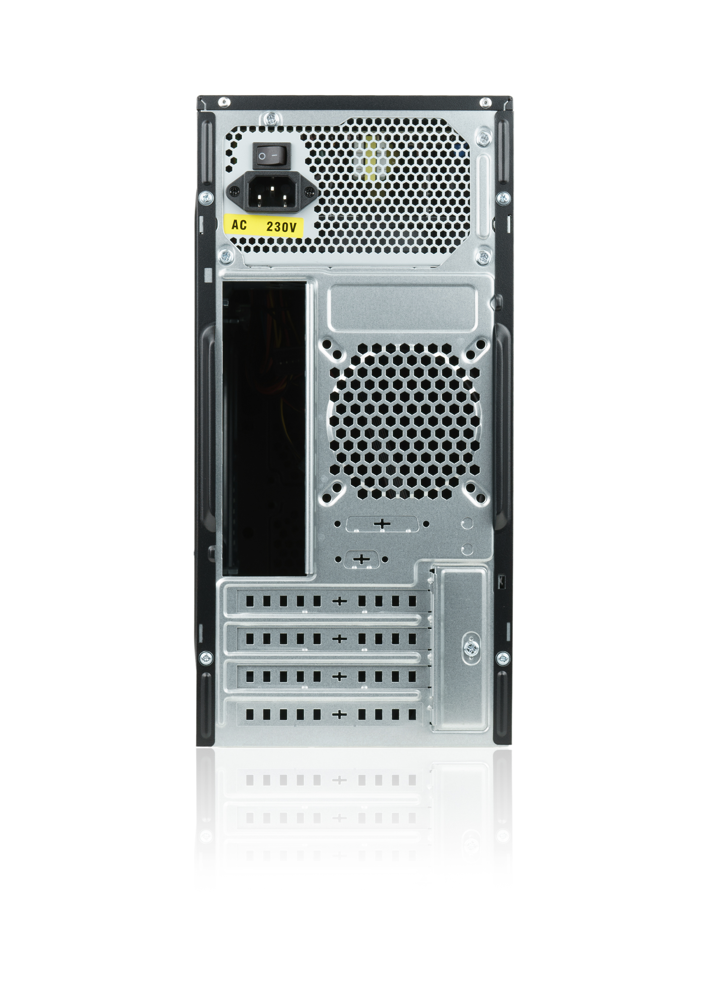 Foxline FL-707-FZ450R-U32  mATX case, black, w/PSU 450W 12cm, w/2xUSB3.0, w/pwr cord, w/o FAN