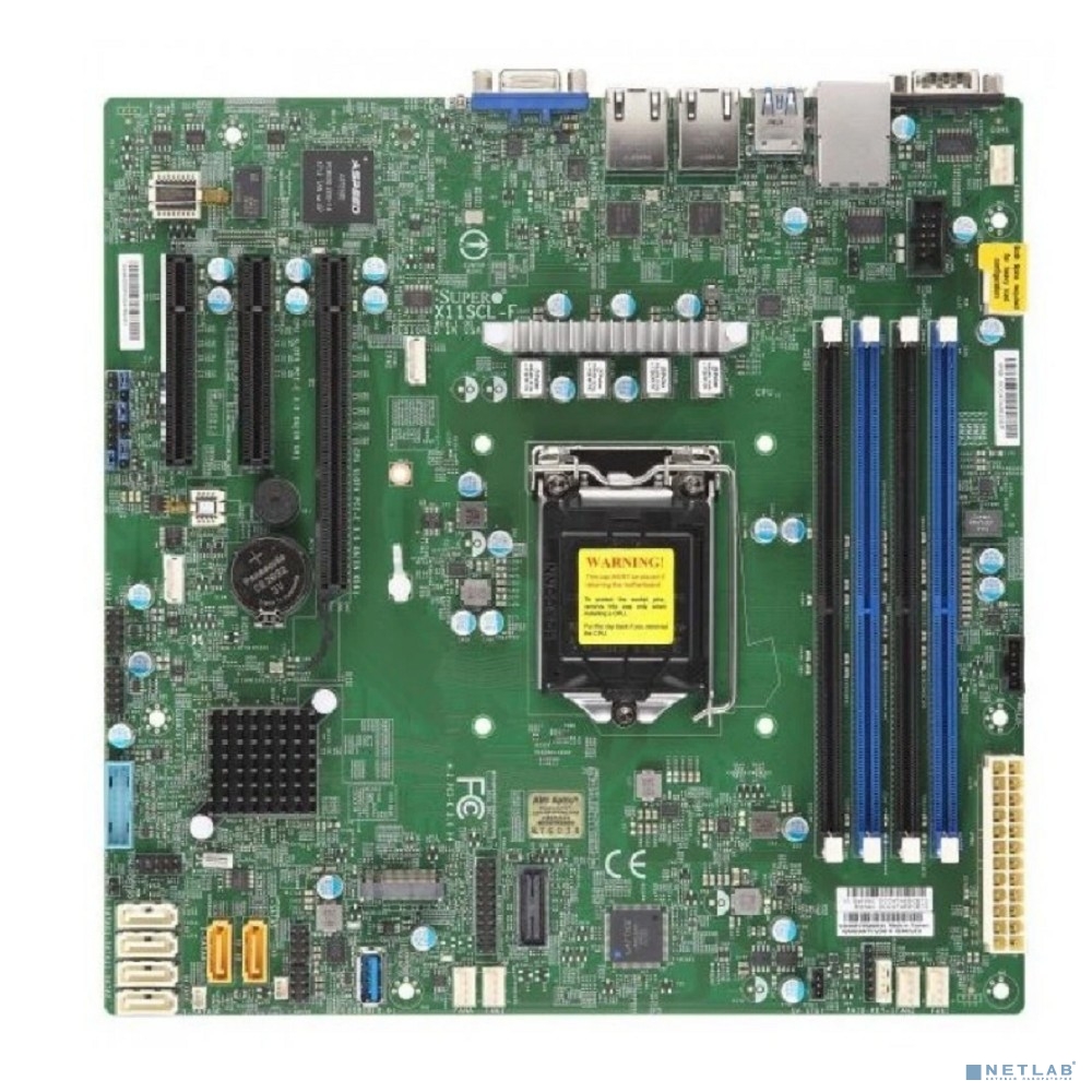 Supermicro MBD-X11SCL-F-B OEM {1xLGA 1151, Intel C242, 4xDDR4, 2x1GbE LAN, 6xSATA3 (6Gbps) RAID 0,1,5,10, 6xUSB 2.0 + 5xUSB 3.1, 1xVGA, 2 COM, 1xPCI-E 3.0 x16, 2xPCI-E 3.0 x8, Micro-ATX} Supermicro MBD-X11SCL-F-B OEM {1xLGA 1151, Intel C242, 4xDDR4, 2x1GbE LAN, 6xSATA3 (6Gbps) RAID 0,1,5,10, 6xUSB 2.0 + 5xUSB 3.1, 1xVGA, 2 COM, 1xPCI-E 3.0 x16, 2xPCI-E 3.0 x8, Micro-ATX}