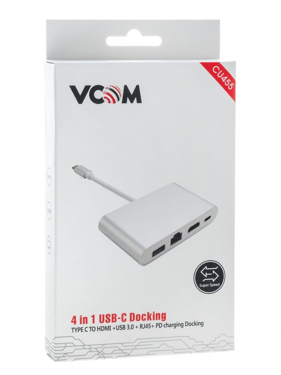 VCOM CU455 Кабель-адаптер USB3.1 Type-CM-->HDMI+USB3.0+RJ45+PD charging  VCOM <CU455>