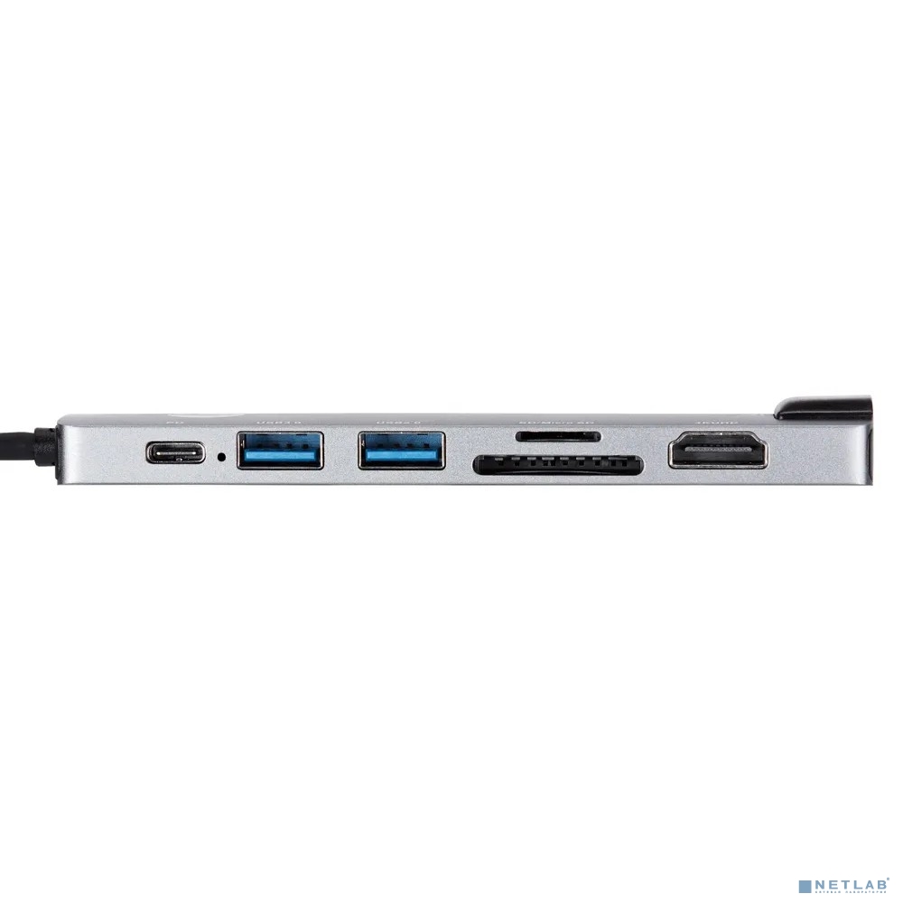 VCOM CU4351 Адаптер Type-Cm -->HDMI A(f) 4K@30Hz+USB3.0+USB2.0+RJ45+TF+CD+PD,VCOM, Alum Shell, VCOM<CU4351>[4895182218086]