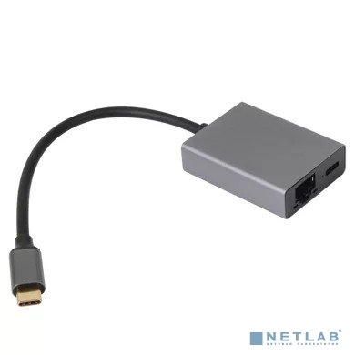 VCOM CU4591 Адаптер TypeC--->RJ45+PD 100Вт, Allum Shell, VCOM CU4591 Адаптер TypeC--->RJ45+PD 100Вт, Allum Shell,