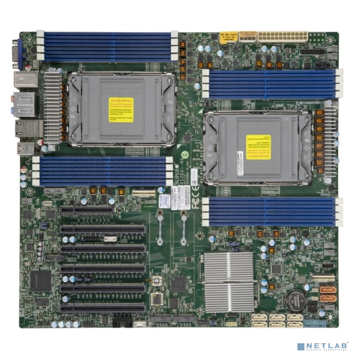 Supermicro MBD-X12DAI-N6-B Материнская плата 3rd Gen Intel® Xeon® Scalable processors Dual Socket LGA-4189 (Socket P+) supported, CPU TDP supports Up to 270W TDP, 3 UPI up to 11.2 GT/s Intel® C621A