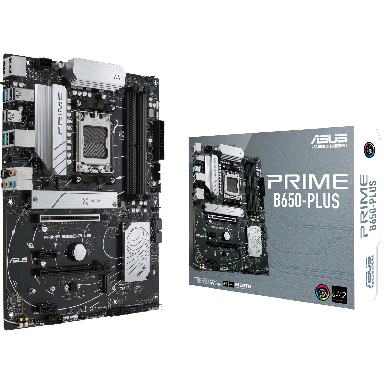 ASUS PRIME B650-PLUS (Socket AM5, ATX, 4xDDR5(128GB), HDMI 2.1/DP, 2xPCIe 4.0x16/2xPCIe 4.0, 1xLAN (2.5GbE), 4xSATA 6Gb/s, 2xM.2, 1xM.2 E key, 1xType-C, 5xUSB 3.2, 2xUSB 2.0)