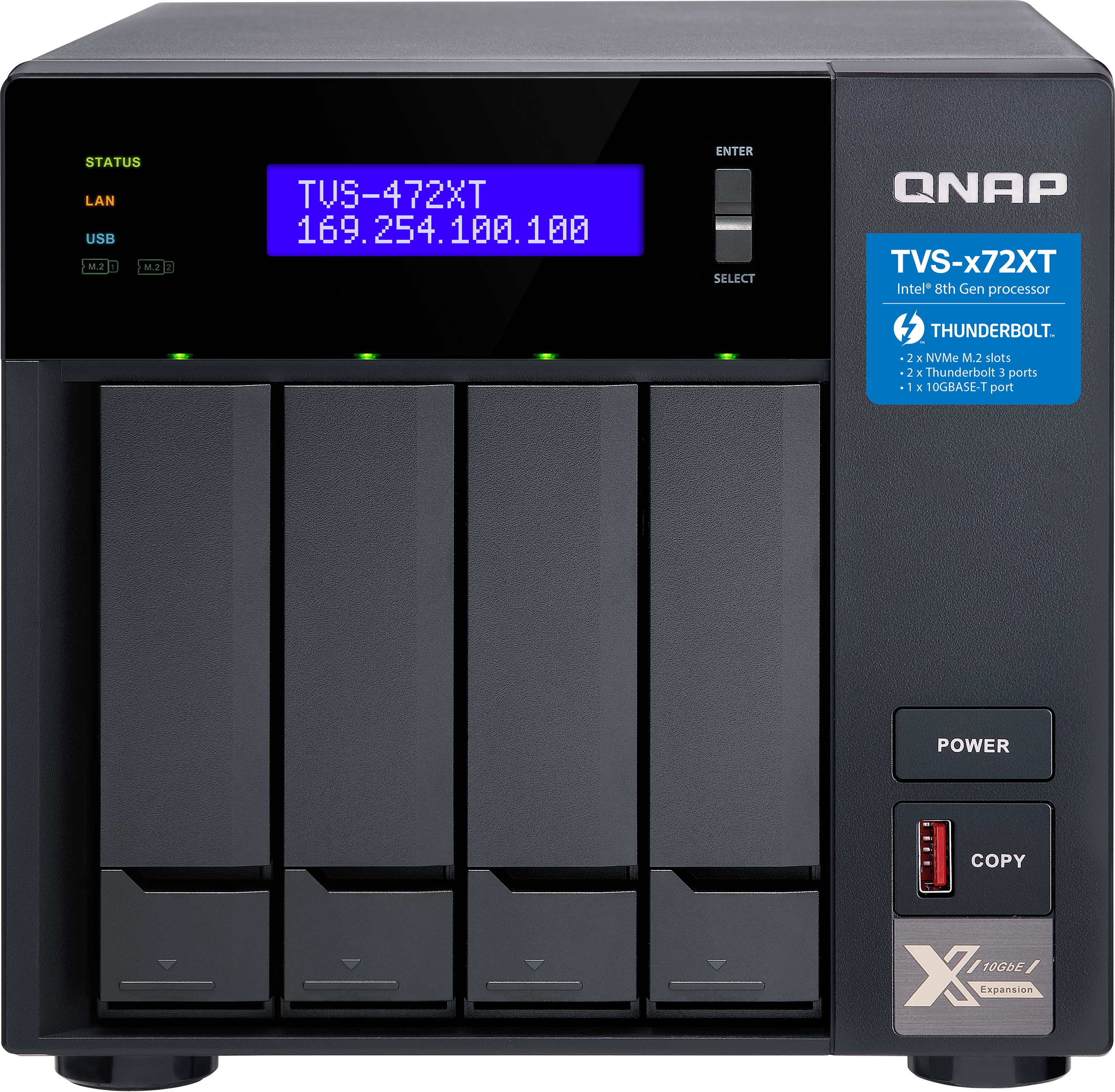 QNAP TVS-472XT (TVS-472XT-PT-4G)