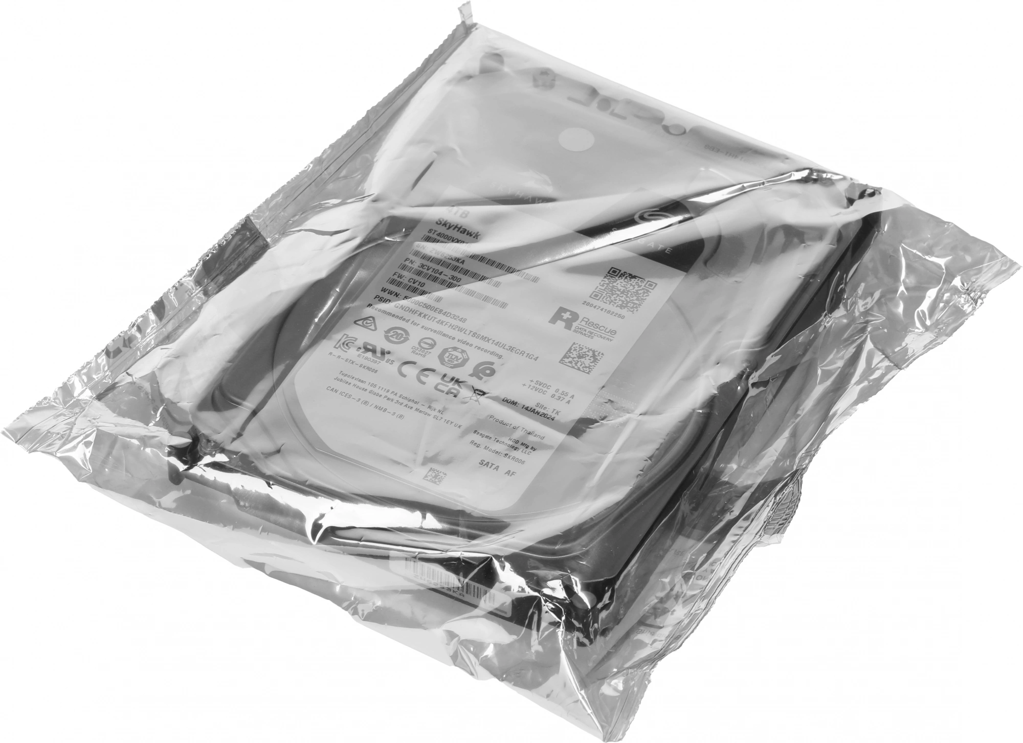 4TB Seagate Skyhawk (ST4000VX016) {Serial ATA III, 5400 rpm, 256mb, для видеонаблюдения}