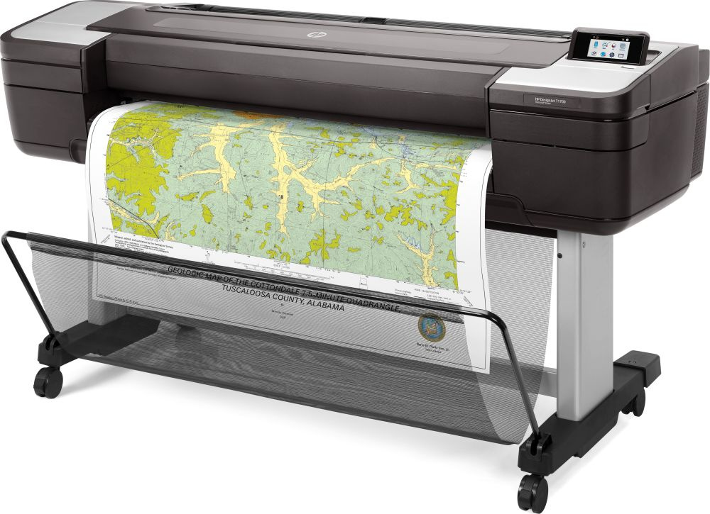 HP DesignJet T1700 44-in PostScript Printer (2 года гарантии)  (44"/1118mm, 6 colors, 4Gb (128Gb вирт), 500Gb EncrHDD, полистовая и рулонная подача, PostScript/PCL3/HP-GL/2, Gigabit LAN, СТЕНД)