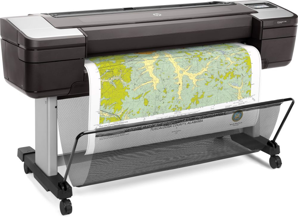 HP DesignJet T1700 44-in PostScript Printer (2 года гарантии)  (44"/1118mm, 6 colors, 4Gb (128Gb вирт), 500Gb EncrHDD, полистовая и рулонная подача, PostScript/PCL3/HP-GL/2, Gigabit LAN, СТЕНД)
