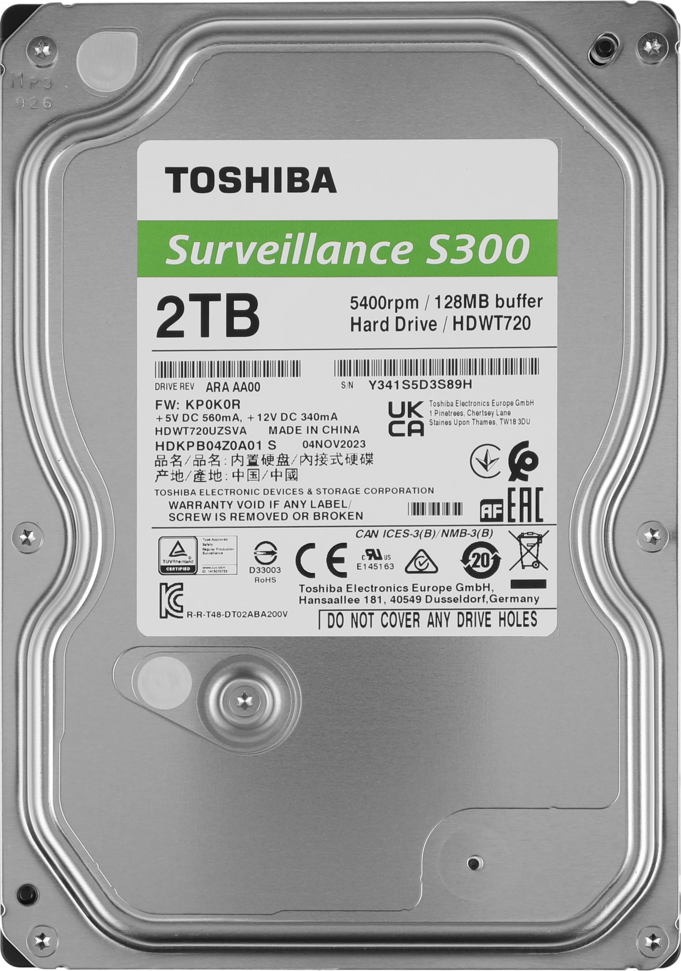 TOSHIBA HDWT720UZSVA