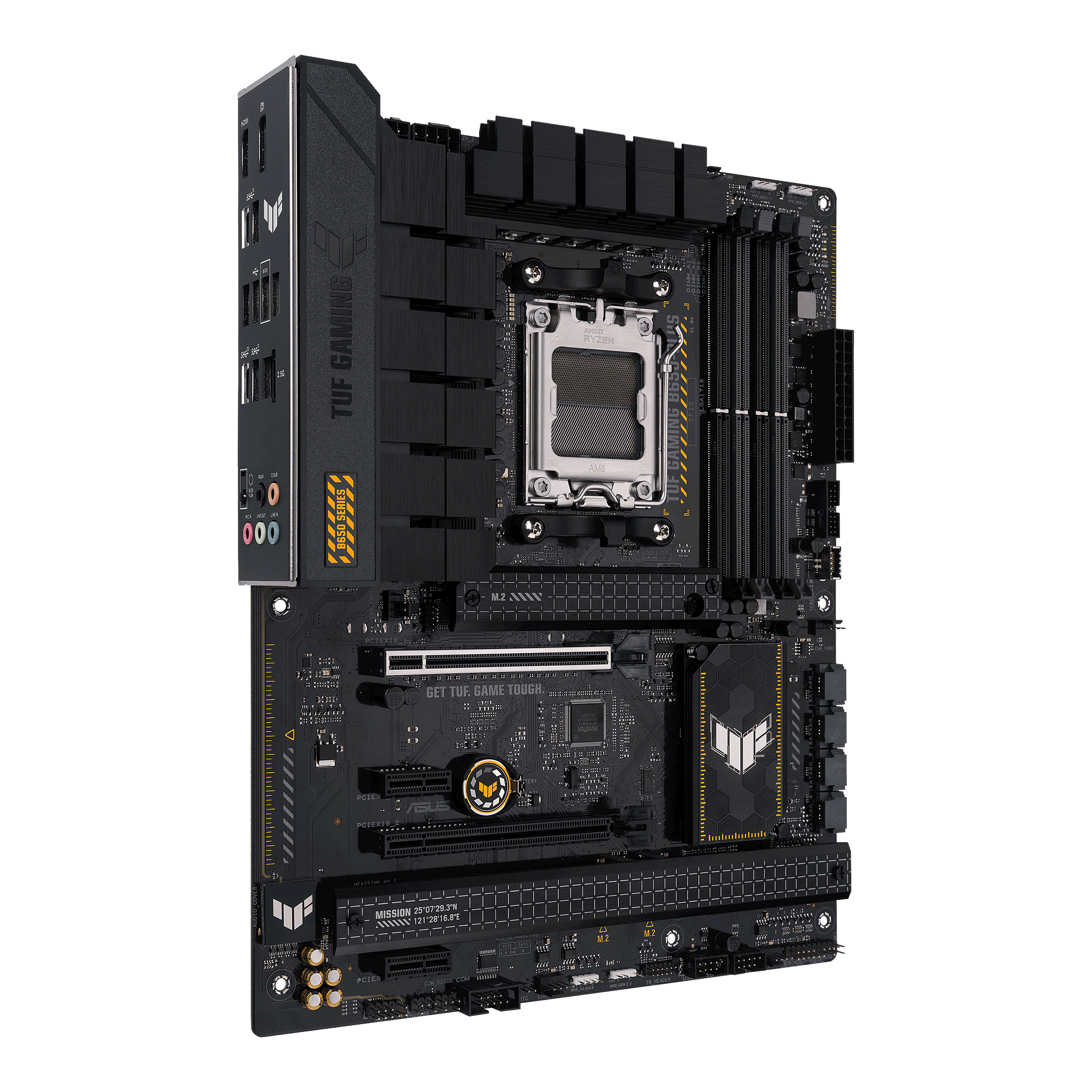 ASUS TUF GAMING B650-PLUS (Socket AM5, ATX, 4xDDR5(128GB), HDMI 2.1/DP, 2xPCIe 4.0x16/2xPCIe 4.0, 1xLAN (2.5GbE), 4xSATA 6Gb/s, 3xM.2, 1xUSB-C, 3xUSB 3.2, 4xUSB 2.0