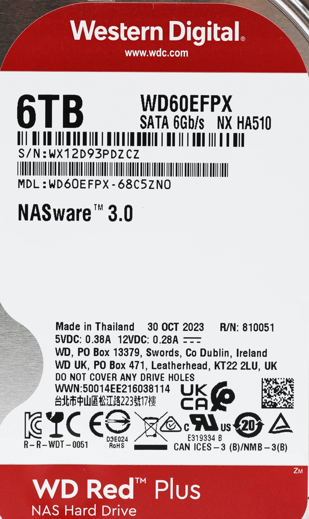 6TB WD NAS Red Plus (WD60EFPX) {Serial ATA III, 5400- rpm, 256Mb, 3.5"} 6TB WD NAS Red Plus (WD60EFPX) {Serial ATA III, 5400- rpm, 256Mb, 3.5"}