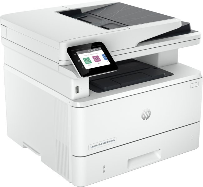 HP LaserJet Pro MFP M4103fdn (2Z628A) {A4, 1200dpi, 38ppm, 512Mb, 1200 MHz tray 100+250 pages USB+Ethernet Prin, старт. картр. 3050стр.}