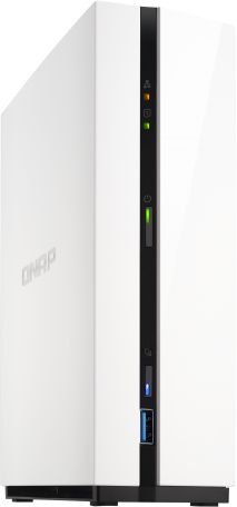 QNAP D1 (Rev. B) Сетевое хранилище 1-tray w/o HDD. Realtek RTD1295 1,4  GHz, 1 GB RAM. 1 x Gigabit LAN, 1 X USB 3.2 Gen, 2 X USB 2.0 (Rear)