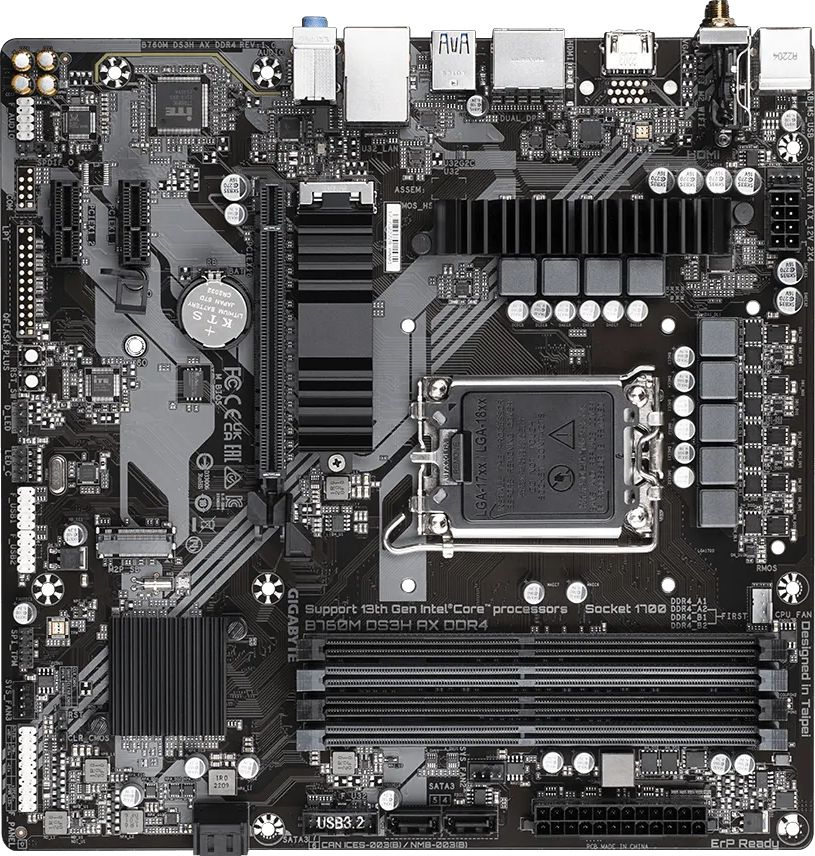 Gigabyte B760M DS3H AX DDR4 {Socket 1700, Intel B760, mATX} Gigabyte B760M DS3H AX DDR4 {Socket 1700, Intel B760, mATX}