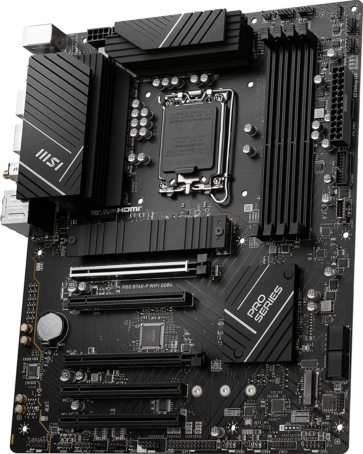 MSI PRO B760-P WIFI DDR4 {B760, LGA1700, 4DDR4, 5PCI-Ex16, 3M.2, 4SATA3.0, 3USB3.2 Gen2, 3USB3.2 , Gen1}