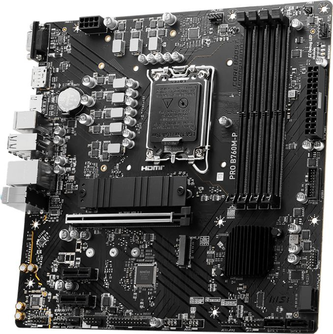MSI PRO B760M-P {LGA1700, 4xDDR5, 1PCI-Ex16, 2PCI-Ex1,2M.2,4SATA3,1USB3.2 Gen2}