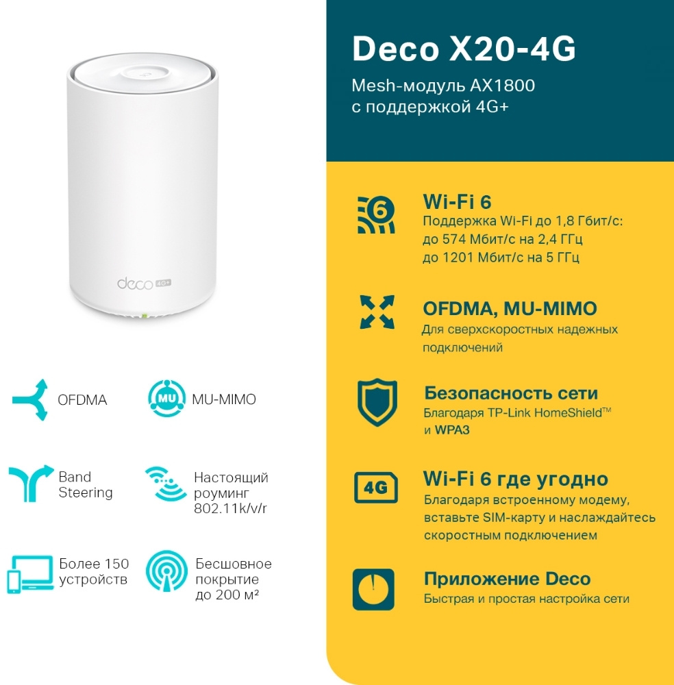 TP-Link Deco X20-4G(1-pack)