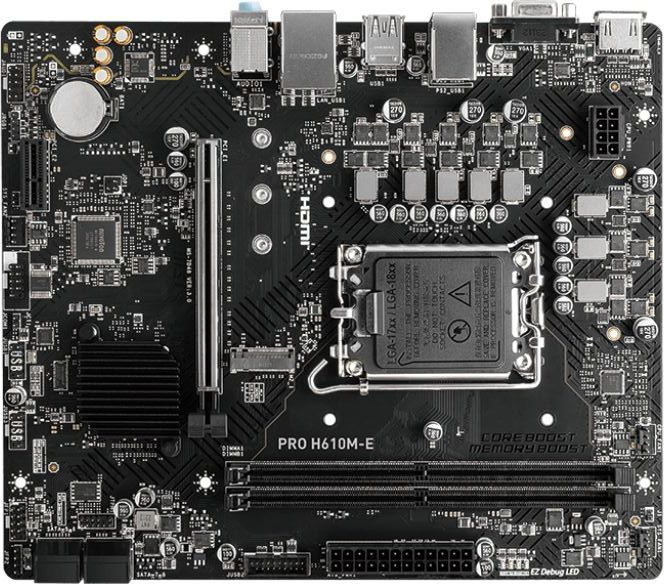 MSI PRO H610M-E (LGA1700, H610, 2xDDR5, mATX,VGA+HDMI)