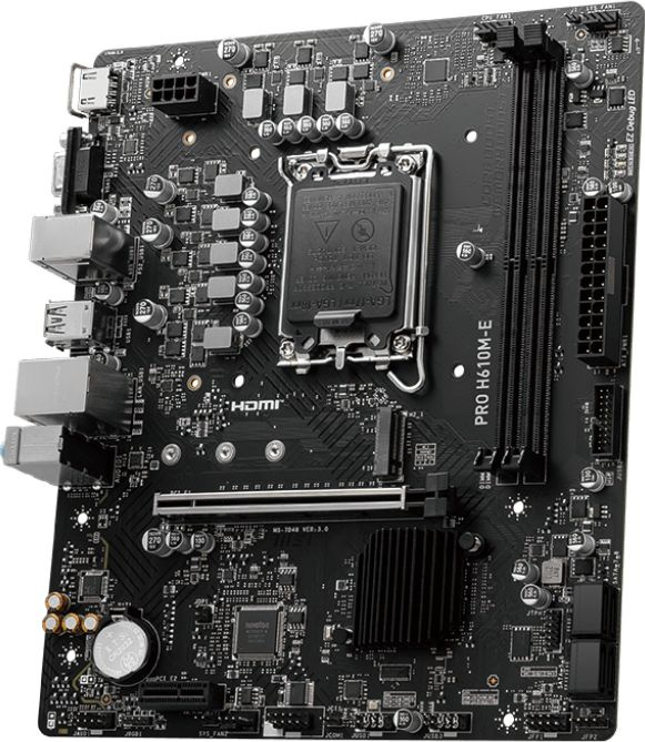 MSI PRO H610M-E (LGA1700, H610, 2xDDR5, mATX,VGA+HDMI)
