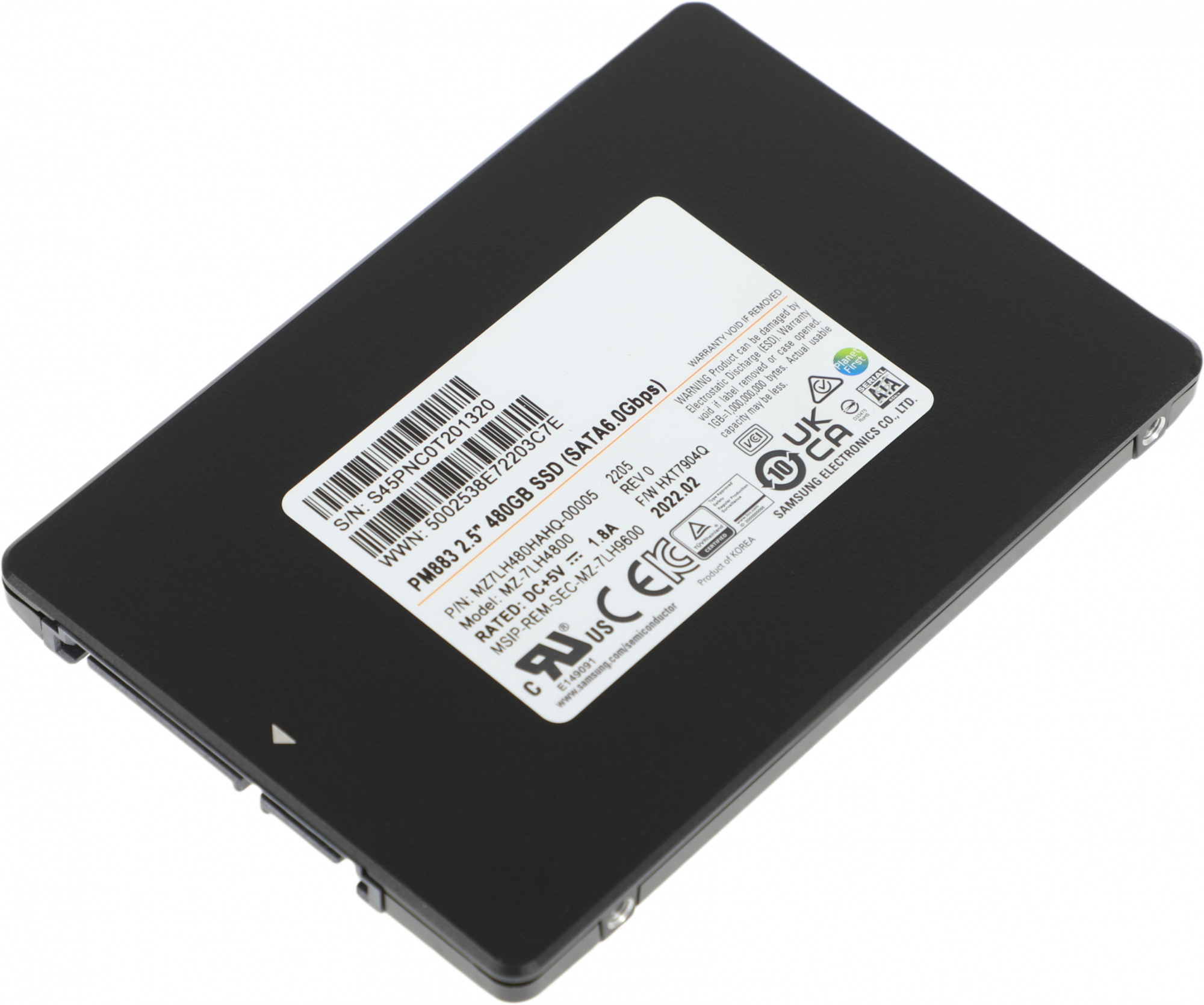 Samsung SSD 480Gb PM883 MZ7LH480HAHQ-00005