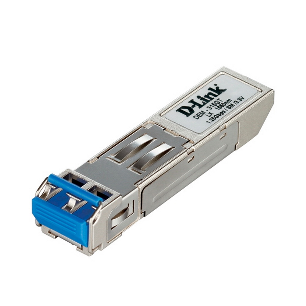 D-Link DEM-315GT/E1A SFP-трансивер с 1 портом 1000Base-ZX для одномодового оптического кабеля (до 80 км)