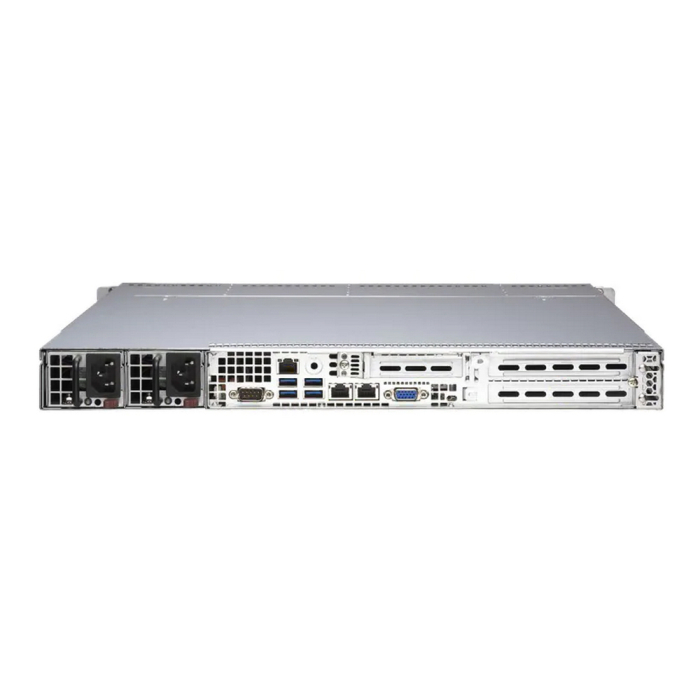 Supermicro AS-1014S-WTRT, Single AMD EPYC 7002, 8 DIMMs, 2 PCI-E 4.0 x16 (FHFL) slots, 1 PCI-E 4.0* x16 (LP) slot, 4 Hot-swap 3.5" SATA3 drive bays, 2x 10GBase-T LAN, 500W RPSU