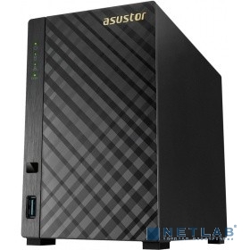 Asustor AS1002T Сетевое хранилище 2-bay, Marvell ARMADA-385 Dual Core, 512MB DDR3, GbE x1, USB 3.0, WoL, System Sleep Mode