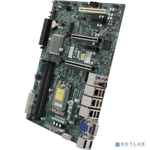 Supermicro MBD-X13SAE-F-B, 1xLGA1700,W680,4xDDR5 DIMM,2PCI-Ex16,3xM.2-PCI-E,8SATA3 RAID 0/1/5/10,7.1-ch,1x1000 Мбит/с,1х2500 Мбит/с,IPMI,4xUSB 2.0,VGA,DVI,HDMI,DisplayPort,ATX