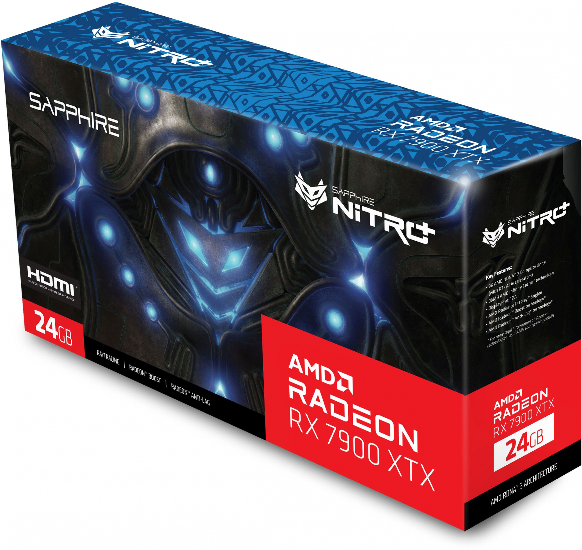 Sapphire 11322-01-40G NITRO+ RX 7900 XTX GAMING OC VAPOR-X 24GB