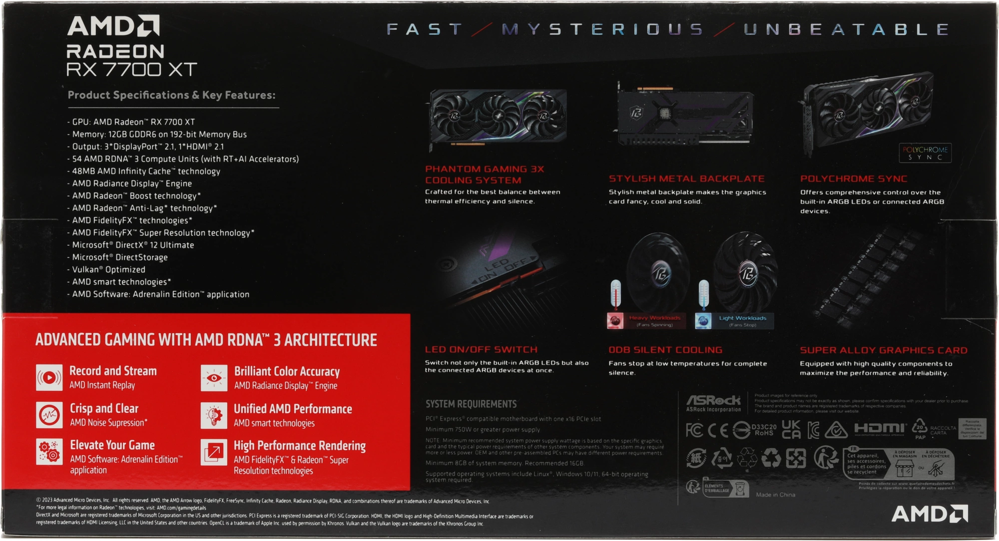 ASROCK RX7700XT PG 12GO