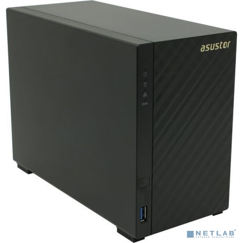 Asustor AS1002T v2 Сетевое хранилище 2-bay, Marvell ARMADA-385 Dual Core, ARM Cortex-A9 512MB DDR3, GbE x1, USB 3.0, WoL, System Sleep Mode, Support 3.5” hard disk