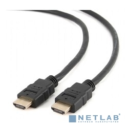 Кабель HDMI Cablexpert CC-HDMI4-1M, 19M/19M, v2.0, медь, позол.разъемы, экран, 1м, черный, пакет