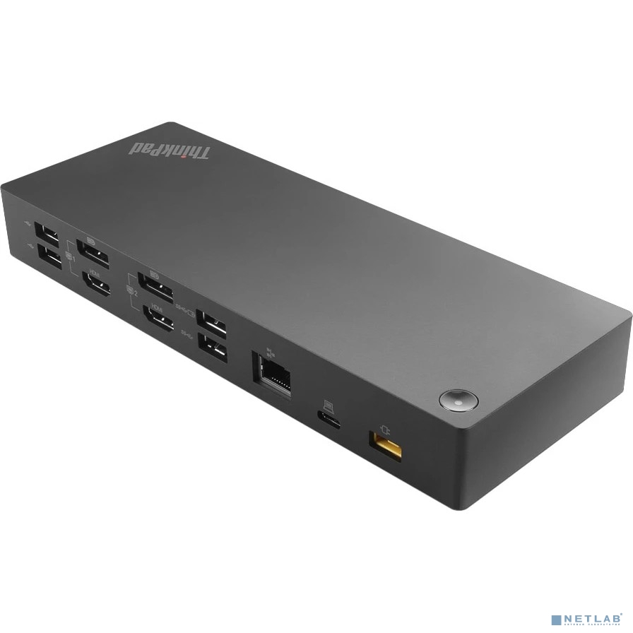 Lenovo [40AF0135EU] ThinkPad Hybrid USB-C with USB-A Dock (2x DP 1.2, 2x HDMI, 3x USB 3.1, 2x USB 2.0, 1x USB-C, 1x RJ-45, 1x Combo Audio Jack 3.5mm)"