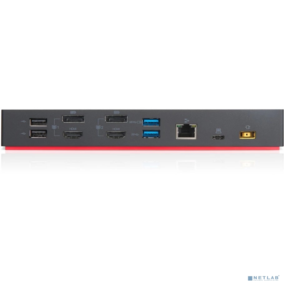 Lenovo [40AF0135EU] ThinkPad Hybrid USB-C with USB-A Dock (2x DP 1.2, 2x HDMI, 3x USB 3.1, 2x USB 2.0, 1x USB-C, 1x RJ-45, 1x Combo Audio Jack 3.5mm)"