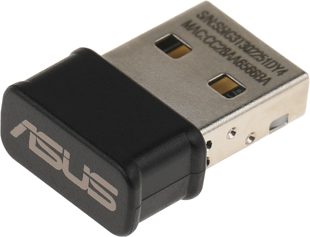 ASUS USB-AC53 NANO Беспроводной двухдиапазонный USB 2.0 адаптер  AC1200, Wi-Fi 5 (ac)