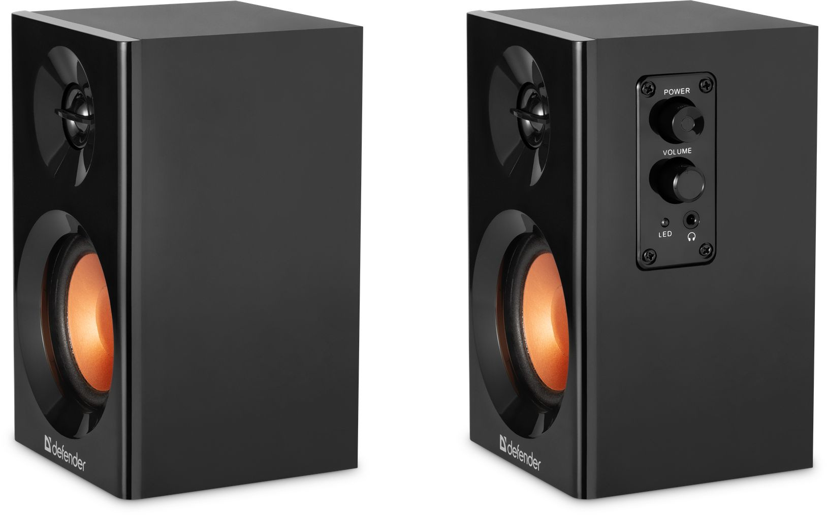 Defender AURORA S12 {2.0, Актив.колонки 2x6 W (RMS),100 Гц - 20 кГц} [65415]