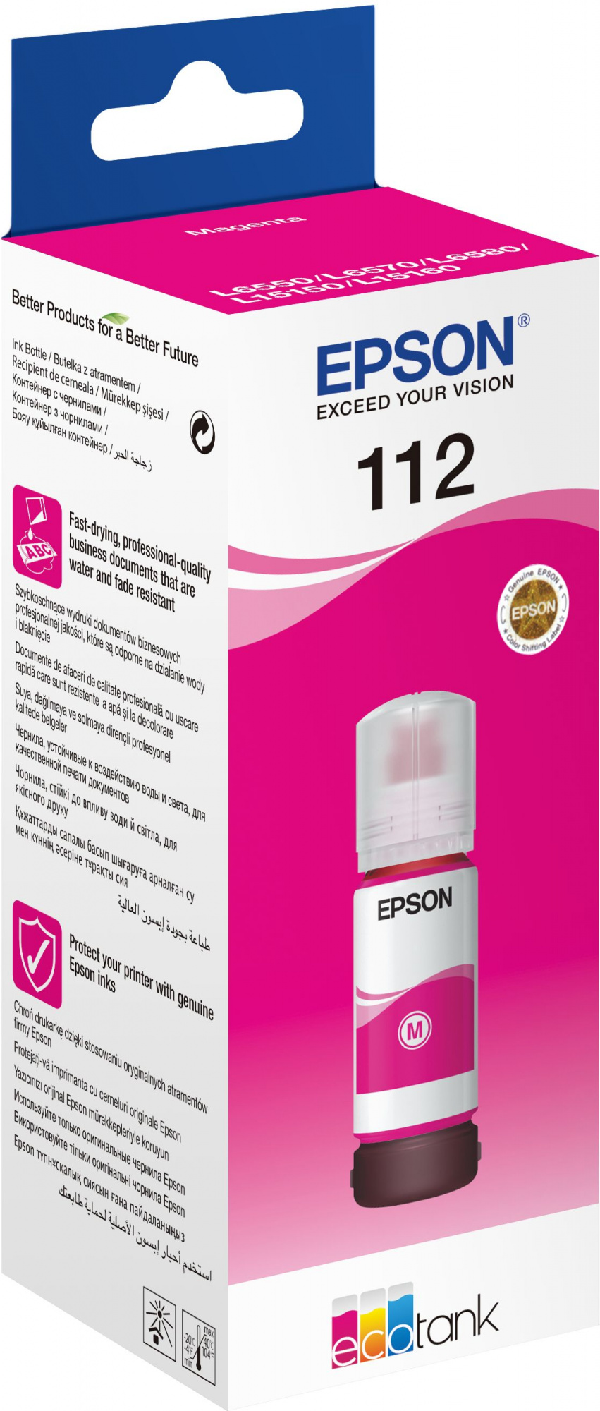 Epson C13T06C34A  Контейнер 112  с пурпурными чернилами для  I/C (m) L65**/L15***