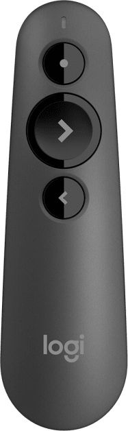 910-005843 Презентер Logitech R500s Graphite черный, Bluetooth + 2.4 GHz, USB-ресивер , 3 программируемых кнопки, лазерная указка  (090828)