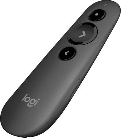910-005843 Презентер Logitech R500s Graphite черный, Bluetooth + 2.4 GHz, USB-ресивер , 3 программируемых кнопки, лазерная указка  (090828)