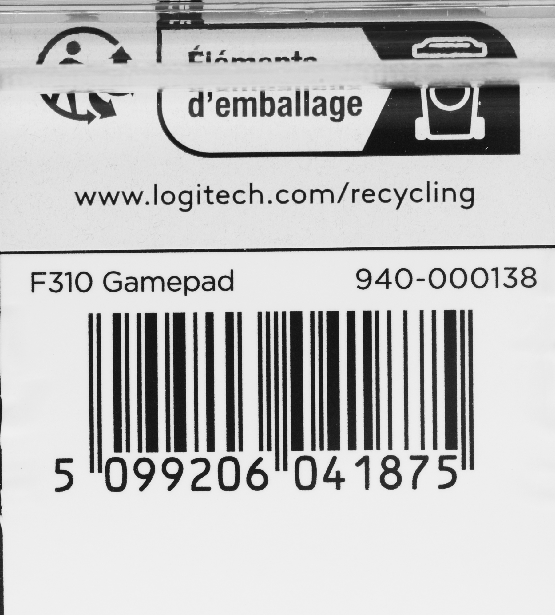 940-000138/940-000112 LOGITECH F310 Wired GamePad USB