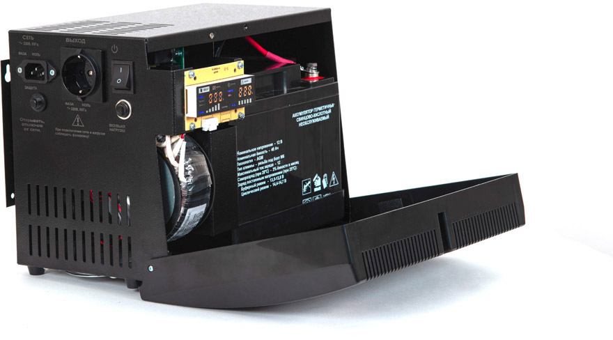 ИБП Бастион Teplocom - 500+ ИБП, внутренняя/внешняя АКБ, МП корпус, Line-Interactive синусоида (517)